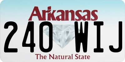 AR license plate 240WIJ