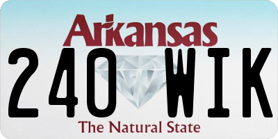 AR license plate 240WIK