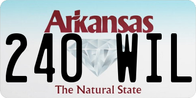 AR license plate 240WIL