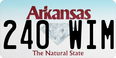 AR license plate 240WIM