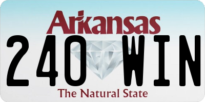AR license plate 240WIN