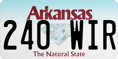 AR license plate 240WIR