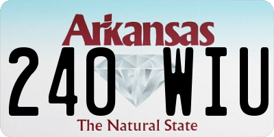 AR license plate 240WIU