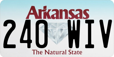 AR license plate 240WIV