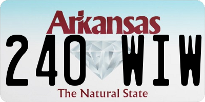 AR license plate 240WIW