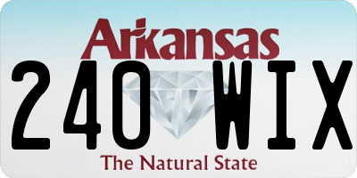 AR license plate 240WIX