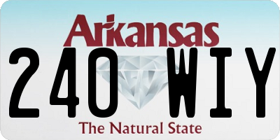AR license plate 240WIY