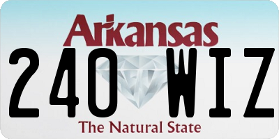 AR license plate 240WIZ