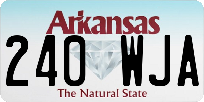 AR license plate 240WJA
