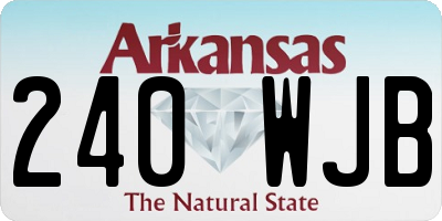 AR license plate 240WJB