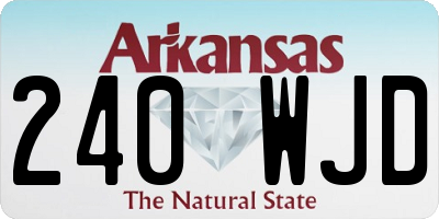 AR license plate 240WJD