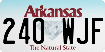 AR license plate 240WJF