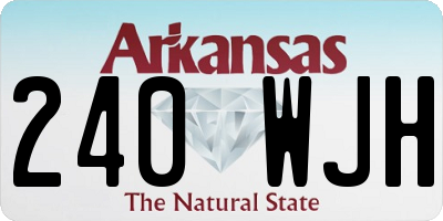 AR license plate 240WJH