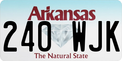 AR license plate 240WJK