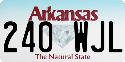 AR license plate 240WJL