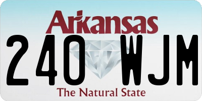 AR license plate 240WJM