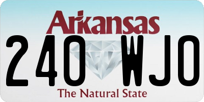 AR license plate 240WJO