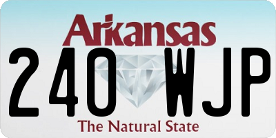 AR license plate 240WJP