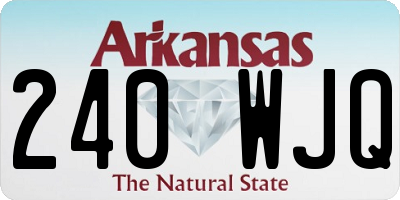AR license plate 240WJQ