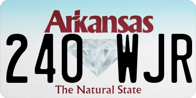 AR license plate 240WJR