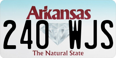 AR license plate 240WJS