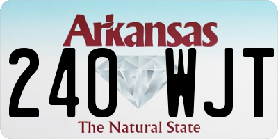 AR license plate 240WJT