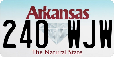 AR license plate 240WJW