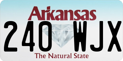 AR license plate 240WJX