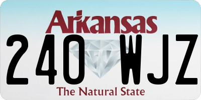 AR license plate 240WJZ