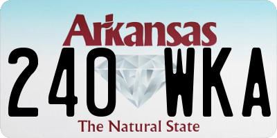 AR license plate 240WKA