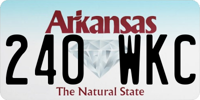 AR license plate 240WKC