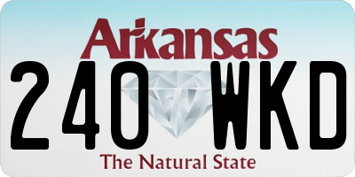 AR license plate 240WKD