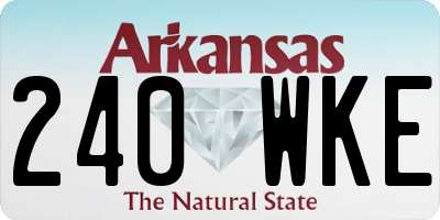 AR license plate 240WKE