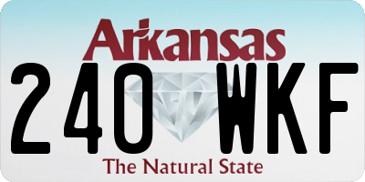 AR license plate 240WKF