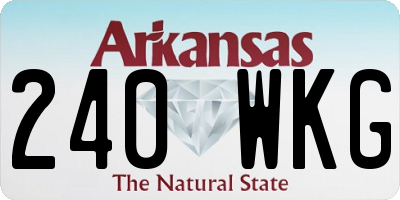 AR license plate 240WKG
