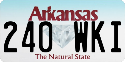 AR license plate 240WKI