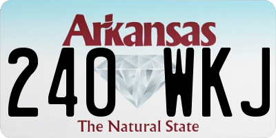 AR license plate 240WKJ