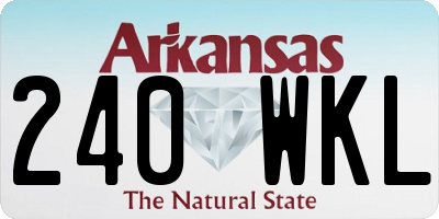 AR license plate 240WKL