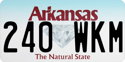 AR license plate 240WKM