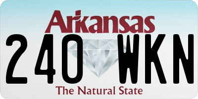 AR license plate 240WKN