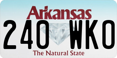 AR license plate 240WKO