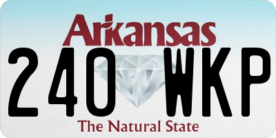 AR license plate 240WKP