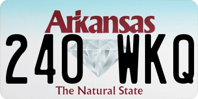 AR license plate 240WKQ