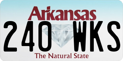 AR license plate 240WKS