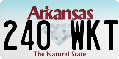 AR license plate 240WKT