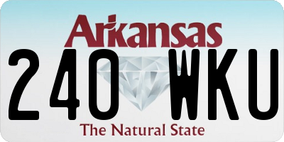 AR license plate 240WKU
