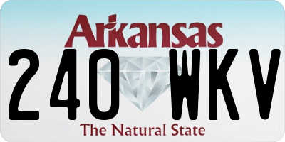 AR license plate 240WKV