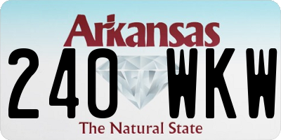 AR license plate 240WKW