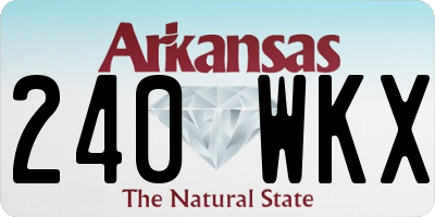 AR license plate 240WKX