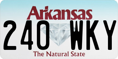 AR license plate 240WKY